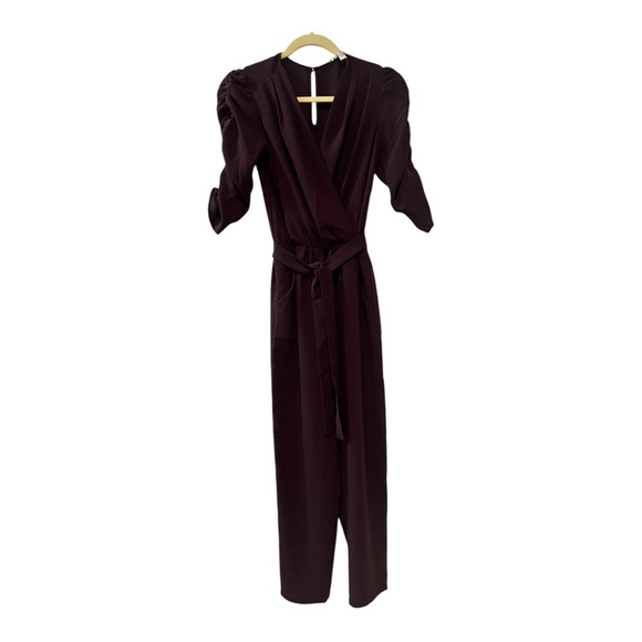 Amanda Uprichard The Annika Jumpsuit elegant burgundy NWOT - Picture 6 of 15